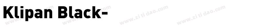 Klipan Black字体转换